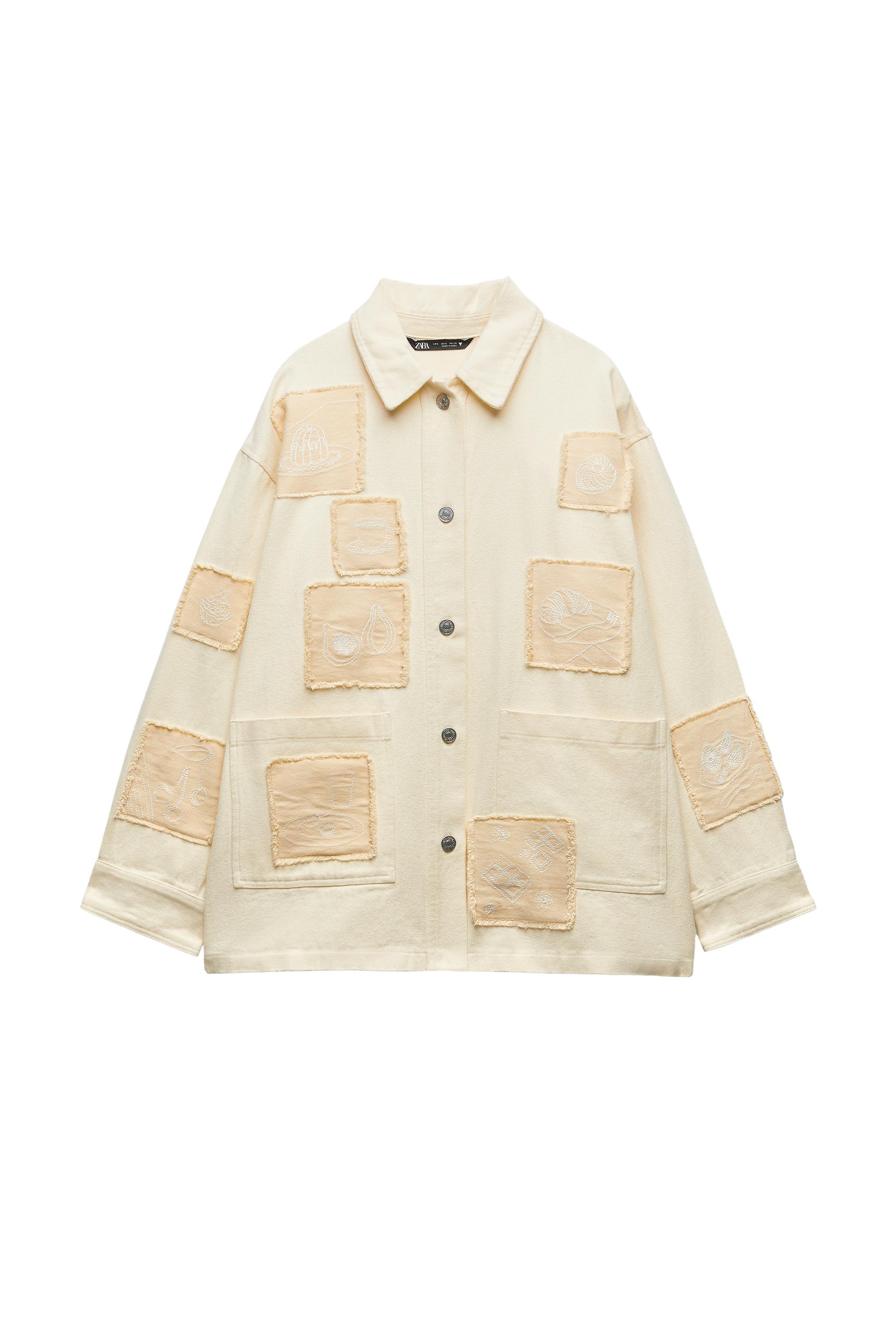 EMBROIDERED PATCH OVERSHIRT SECOND HAND | Zara Preowned