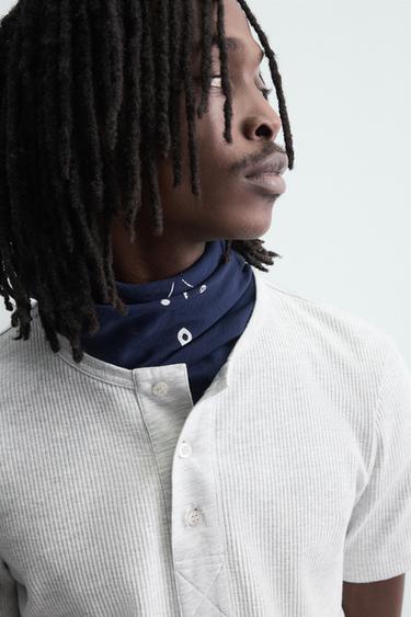 BANDANA À IMPRIMÉ CACHEMIRE - Bleu marine de Zara - Image 1