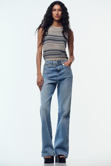 Z1975 YÜKSEK BEL BOOTCUT ZİNCİR KEMERLİ JEAN