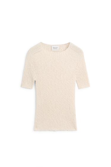 Zara Linen blend textured knit sweater - LIMITED EDITION - Ecru