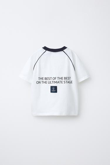 Zara MAJICA SA PRINTOM UEFA CHAMPIONS LEAGUE ® – Bela