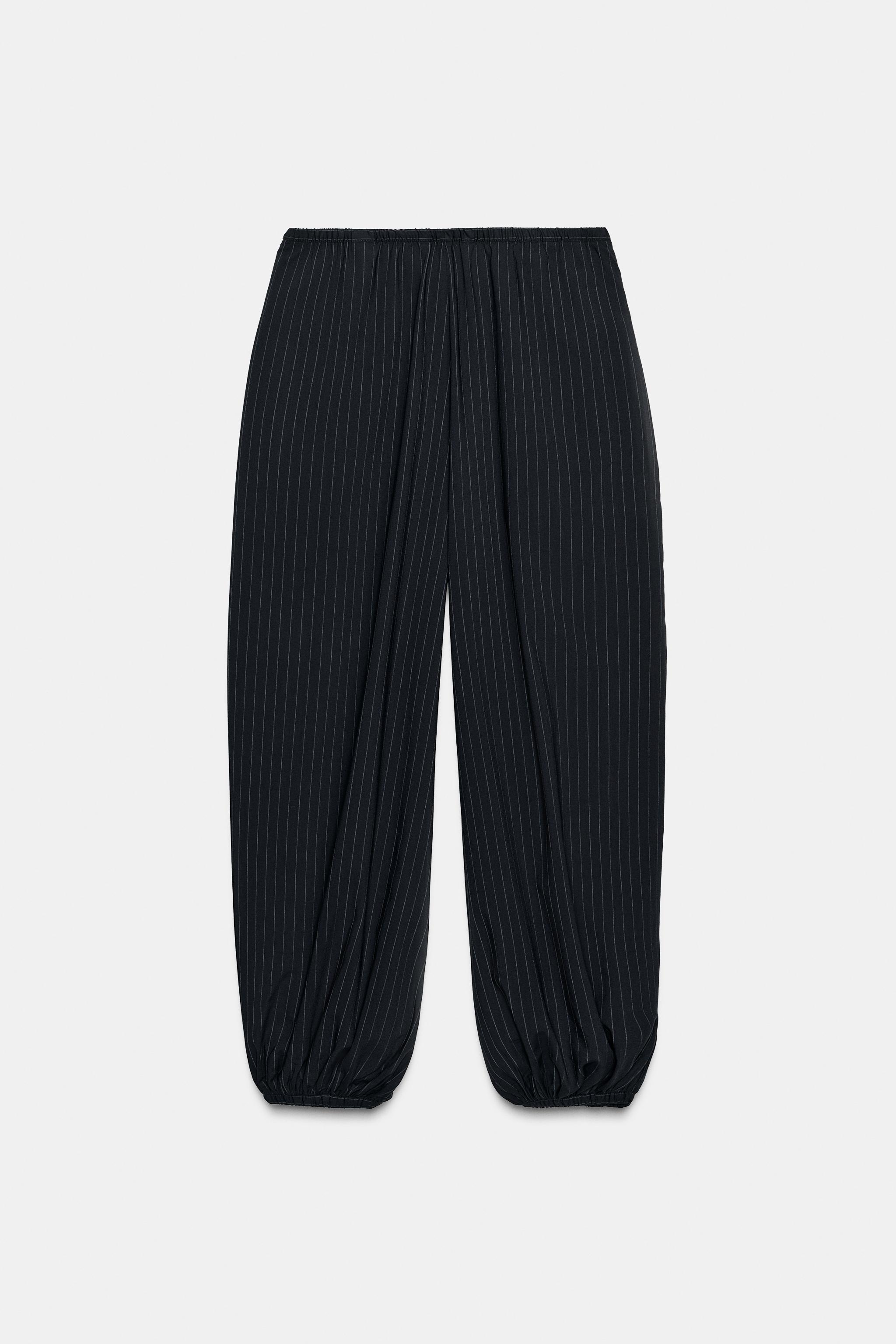 ZW COLLECTION PINSTRIPE BALLOON PANTS - striped | ZARA United States