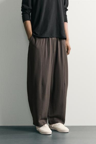 Zara LEPRŠAVE PANTALONE BALON KROJA – Siva