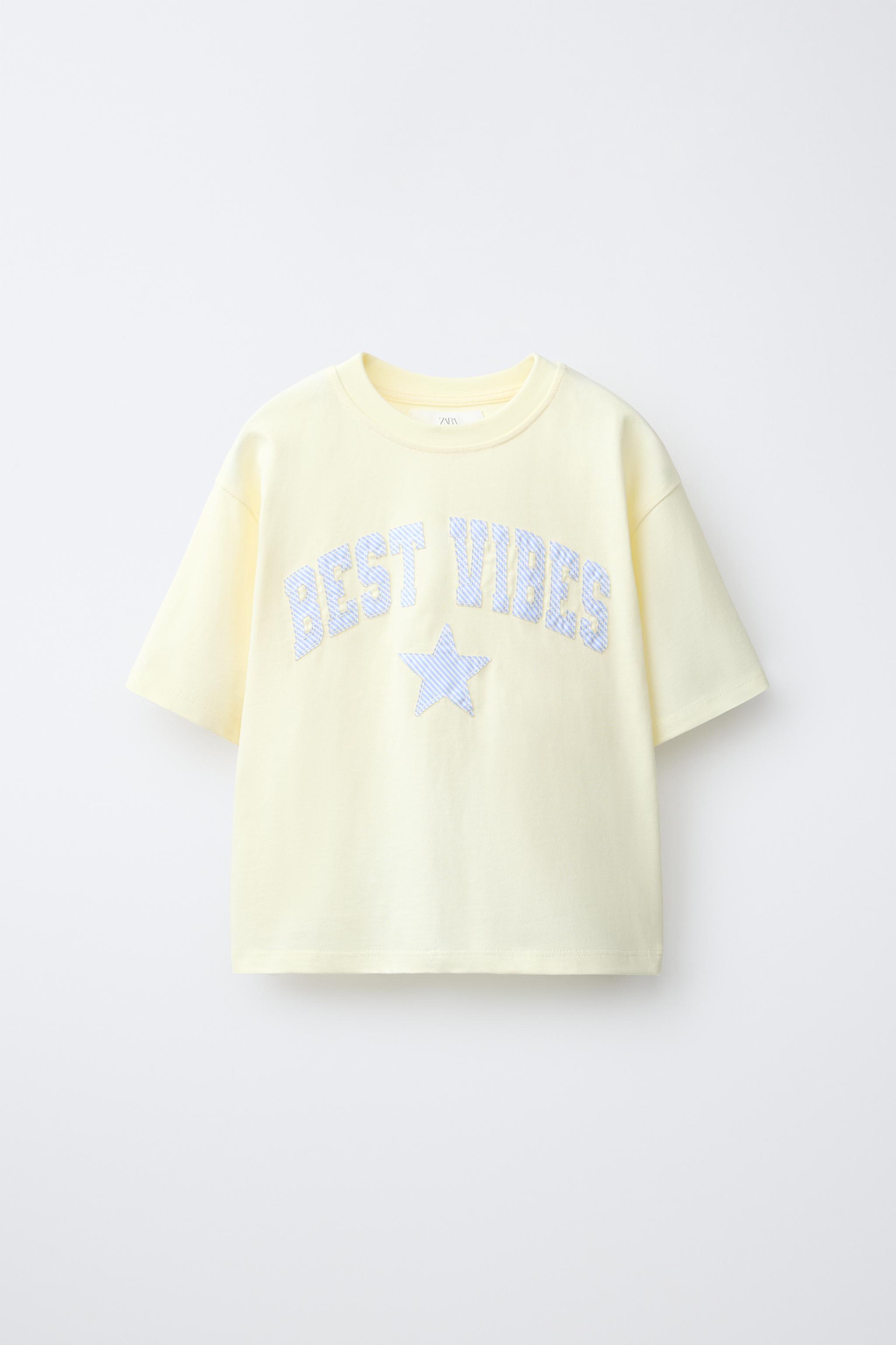 GINGHAM PATCH T-SHIRT — Yellow