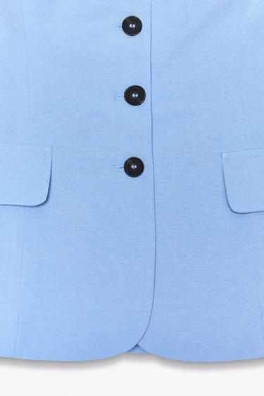 STRAPLESS WAISTCOAT TOP - Sky blue by Zara - Image 7