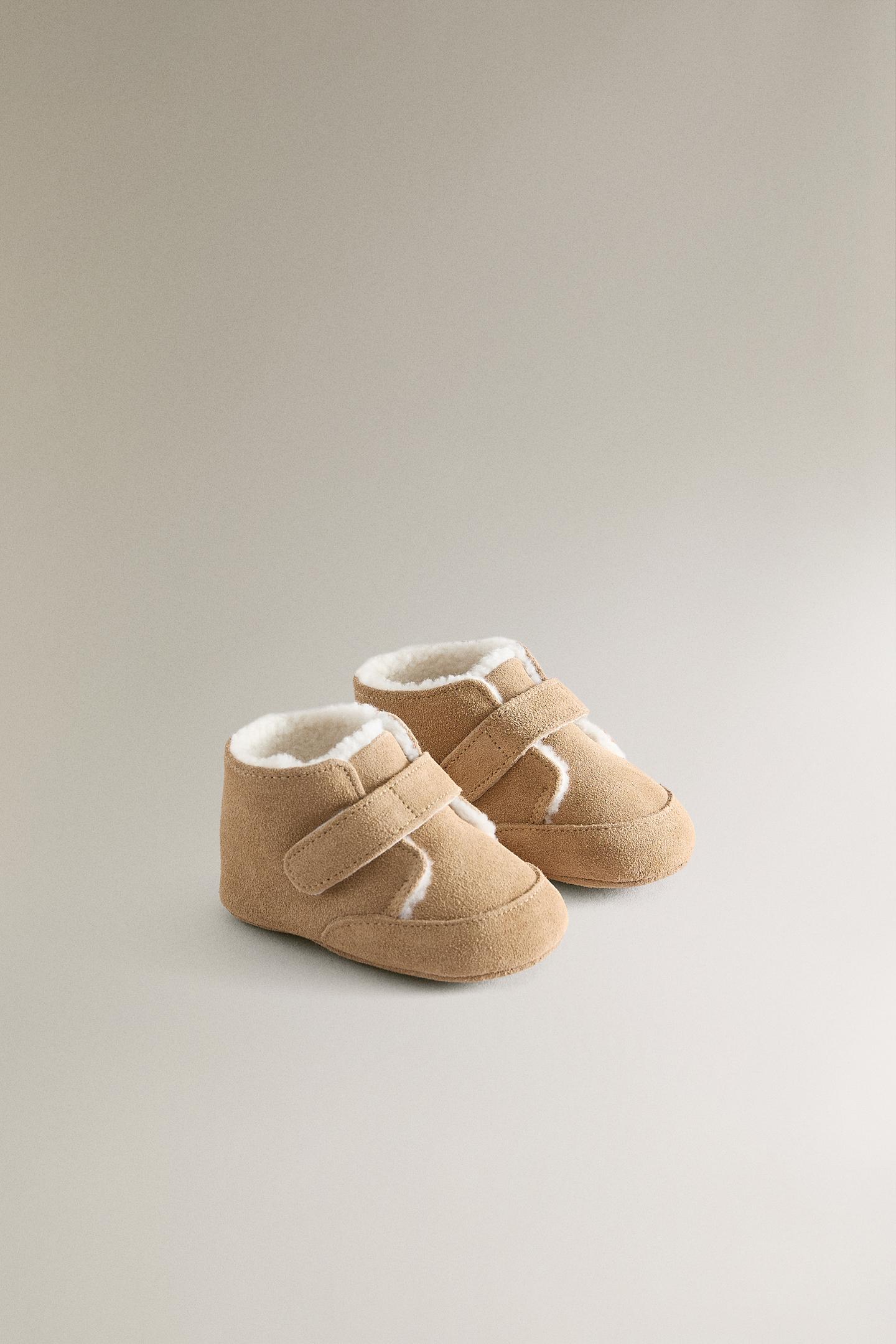 Детские ботинки Zara Warm Leather Booties, цвет: Коричневый — фото 7