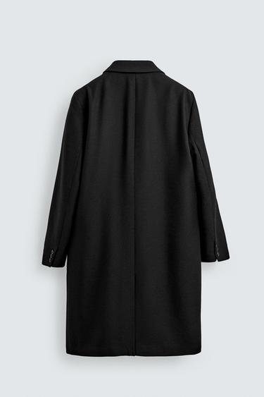 MANTEAU LÉGER 100 % LAINE - Noir de Zara - Image 7
