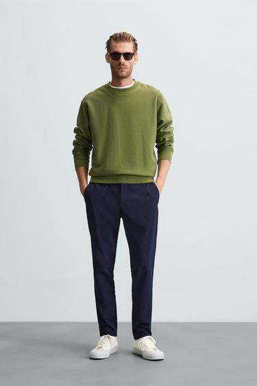 CALÇA SLIM FIT CONFORT - Azul-marinho da Zara - Imagem 0