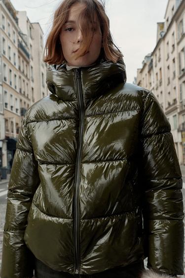 SHINY-EFFECT WATER-REPELLENT WINDPROOF ANORAK - Khaki by Zara - Image 7