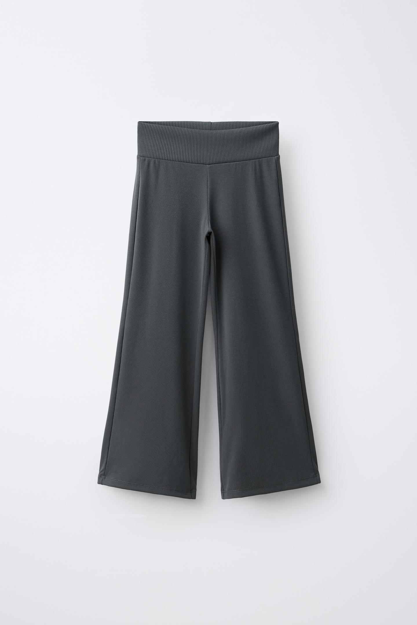 Детский комплект Zara Solid Hoodie and Flare Pants Set, цвет: Антрацитовый серый — фото 4