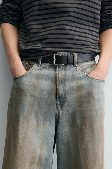 JEAN BAGGY FIT DÉLAVÉ EFFET VINTAGE - Bleu de Zara - Image 4