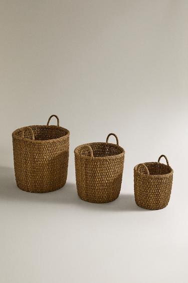 Zara ROUND BASKET - Light beige - Image 0