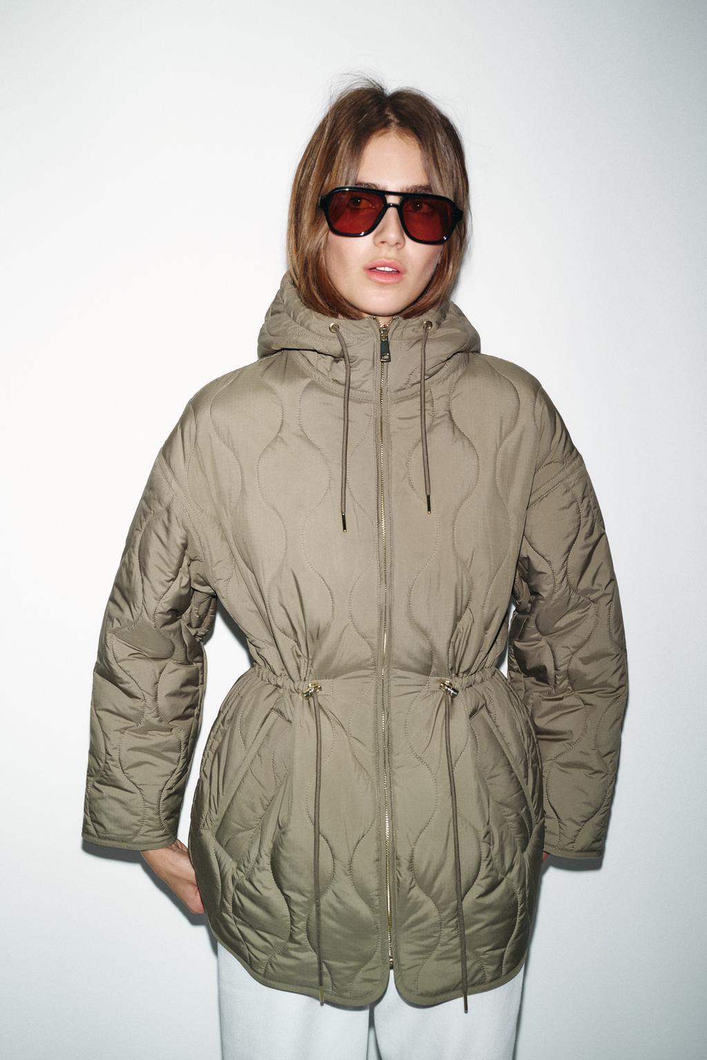 WATER REPELLENT HOODED PUFFER JACKET - image 2
