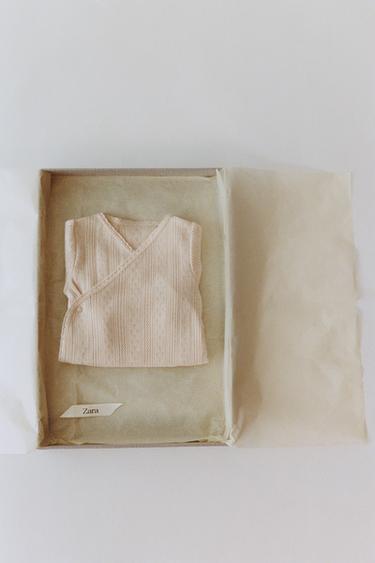 БОДІ З АЖУРНОГО ТРИКОТАЖУ - Ванільний Zara