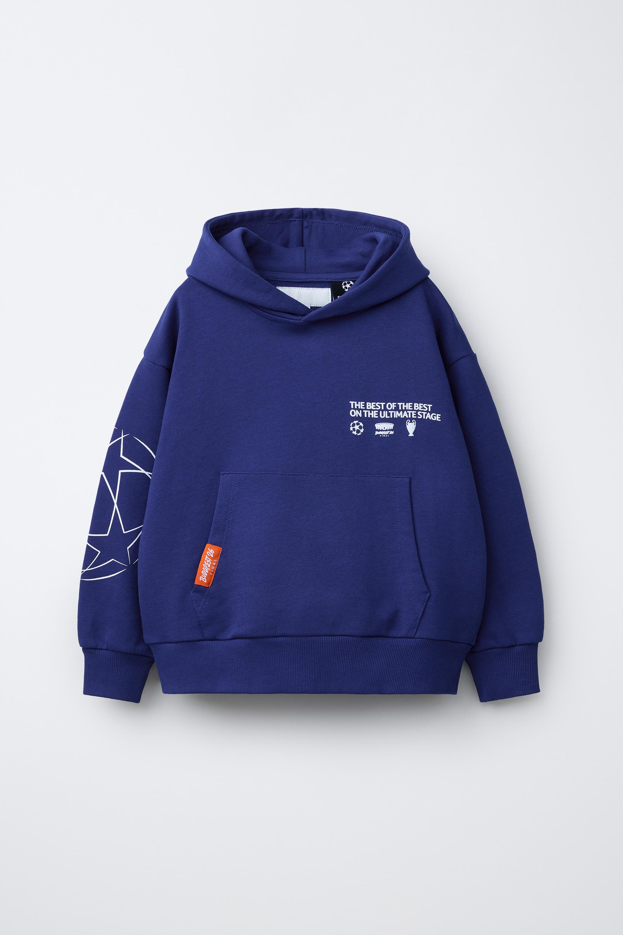UEFA CHAMPIONS LEAGUE® HOODIE - Blue | ZARA United States