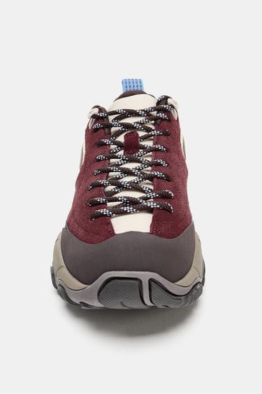 CHAUSSURE DE SPORT ÉLASTIQUES - Rouge bourgogne de Zara - Image 4