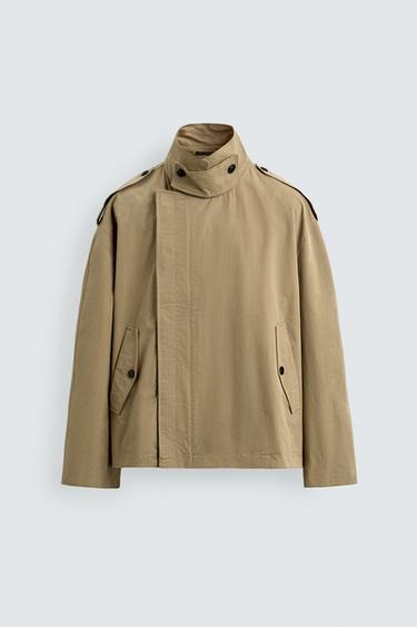 SHORT RELAXED FIT TRENCH COAT - Sand by Zara