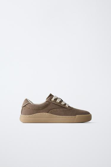 Zara LACE-UP SNEAKERS - Brown