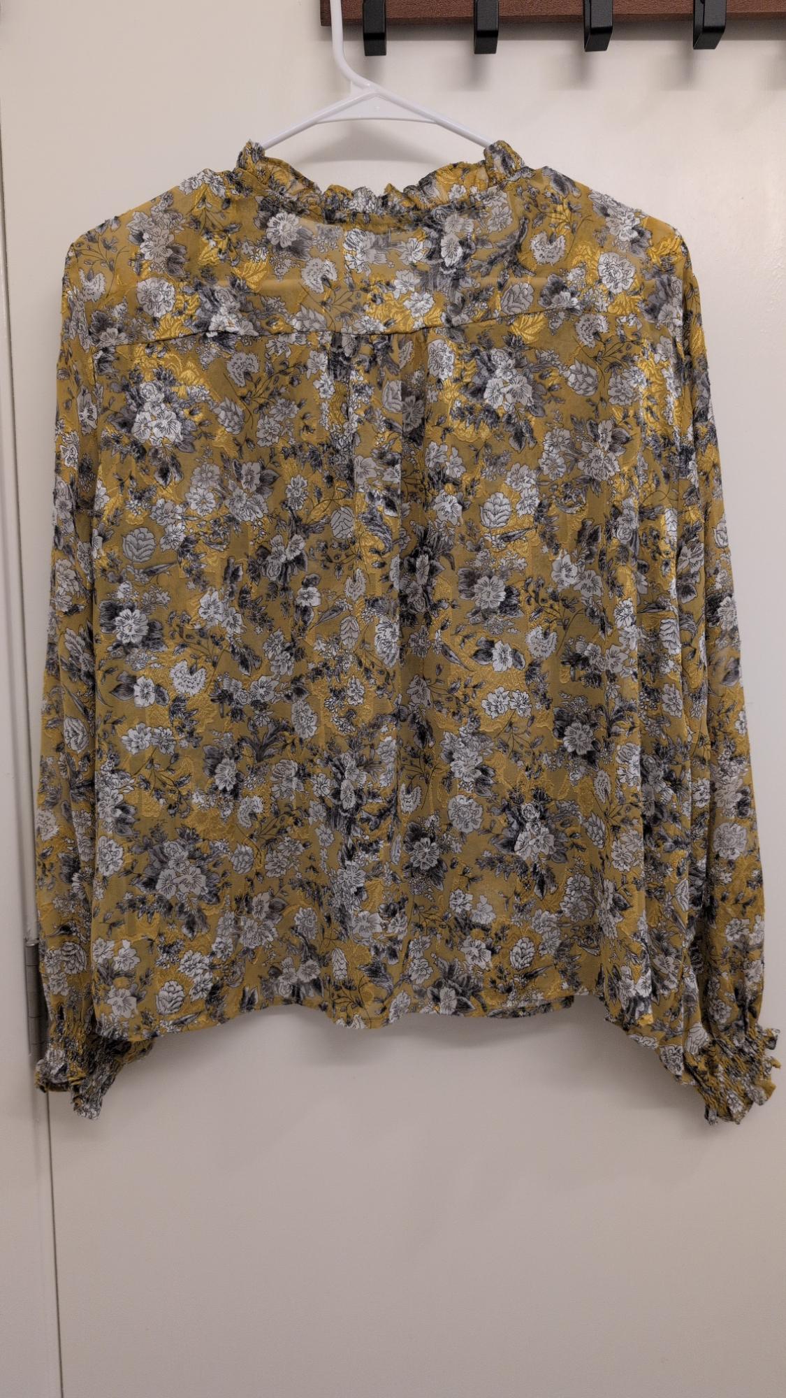 FLORAL JACQUARD PRINT BLOUSE - Image 3