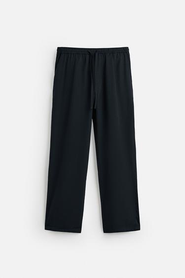 بنطلون RELAXED FIT لايوسيل - بحري الخاص بـ Zara