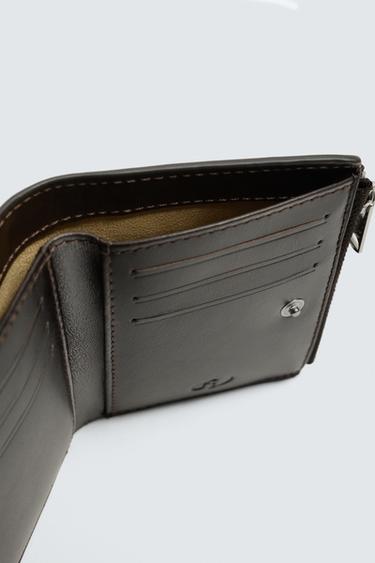 PORTEFEUILLE PORTE-MONNAIE EN CUIR - Marron de Zara - Image 3