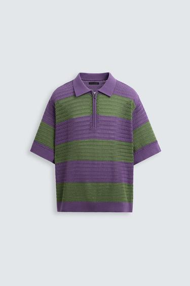 POLO PUNTO CALADO RAYAS - Violeta de Zara