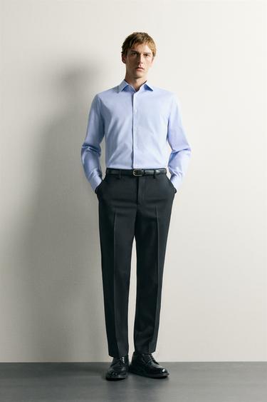 REGULAR FIT SHIRT - Sky blue by Zara