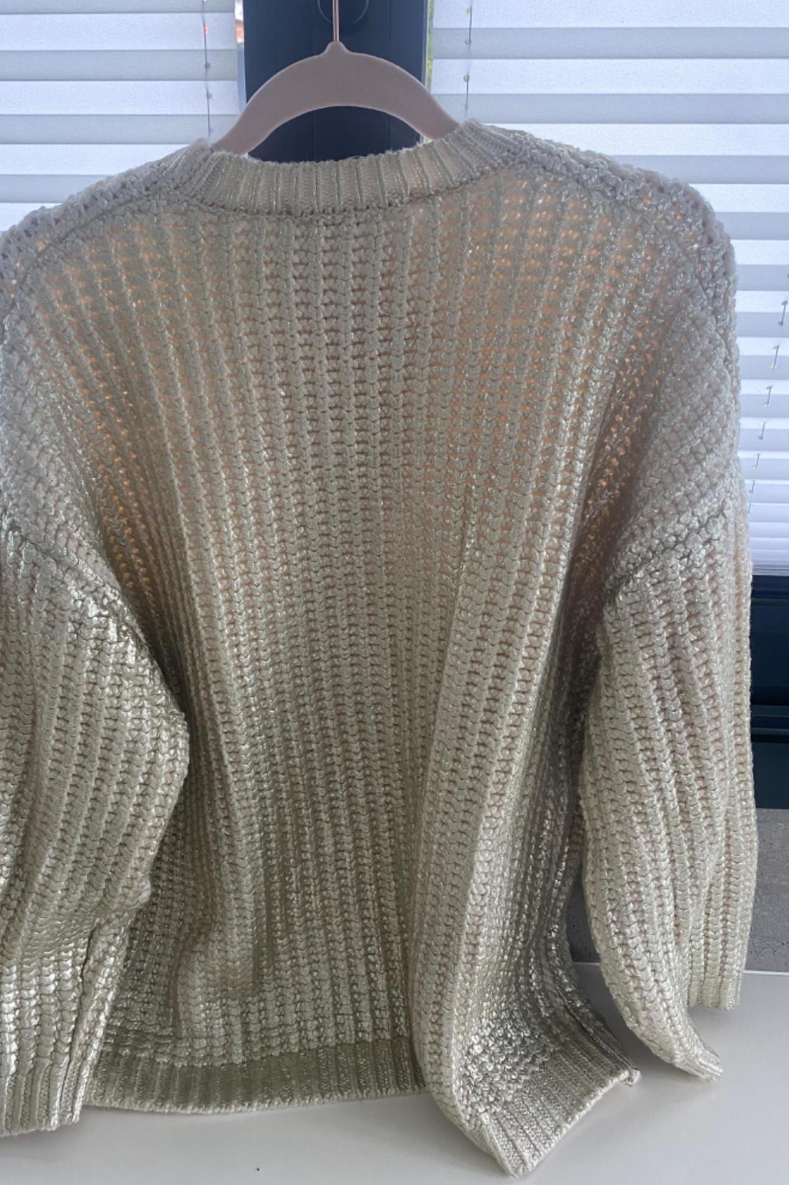 OVERSIZE FOIL KNIT SWEATER - Image 3