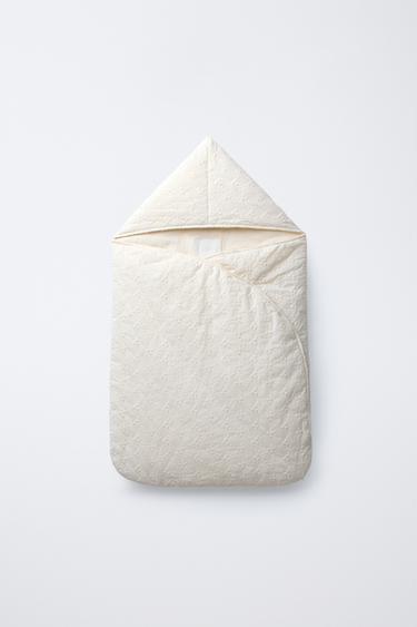 FLORAL EMBROIDERED BABY CARRIER SLEEPING BAG - Ecru by Zara