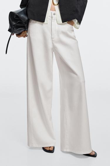 Flowy wide-leg jeans — White 2