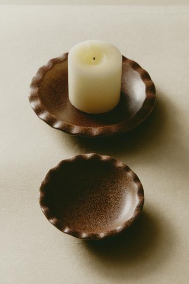 Zara ROUND CANDLEHOLDER - Brown