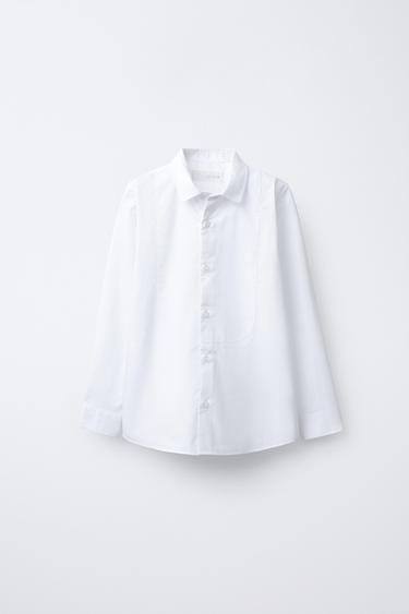 CHEMISE NŒUD PAPILLON EN SATIN DÉTACHABLE - Blanc de Zara - Image 1