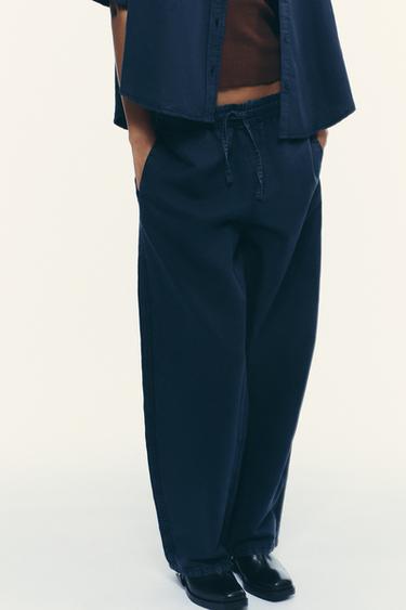JOGGER TROUSERS WITH SEAMS - Blue by Zara - Image 1