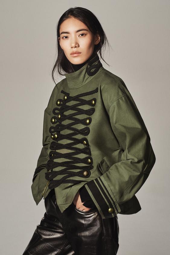 ז'קט בומבר אלמאר - THE ITEM zara WOMAN COLLECTION - חאקי של Zara - תמונה 0