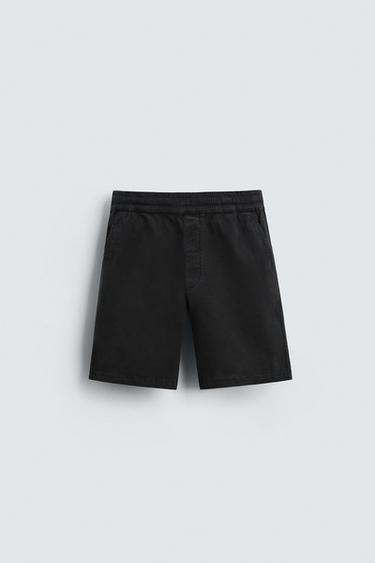 BERMUDA TWILL RELAXED FIT - Noir de Zara - Image 7