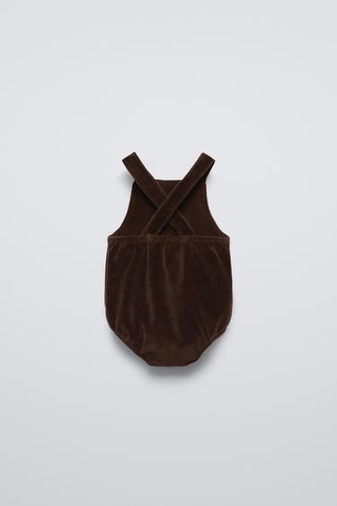 BARBOTEUSE EN VELOURS - Marron de Zara - Image 1