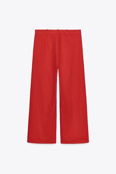 PANTALON TAILLE HAUTE ÉDITION LIMITÉE - Rouge de Zara - Image 5