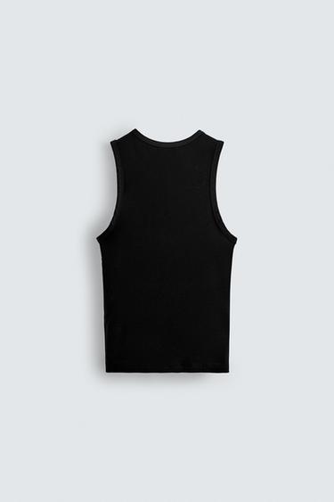 DÉBARDEUR CÔTELÉ - Noir de Zara - Image 8