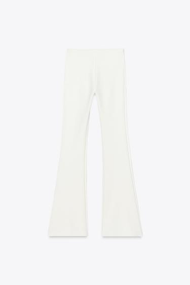 FLARE INTERLOCK PANTS WITH SEAMS