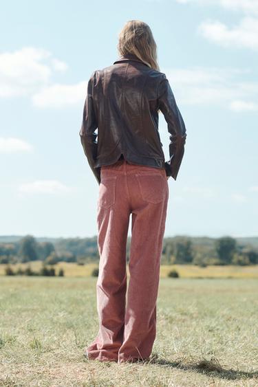 PANTALON EN VELOUR CÔTELÉ ÉDITION LIMITÉE - Rose pâle de Zara - Image 1