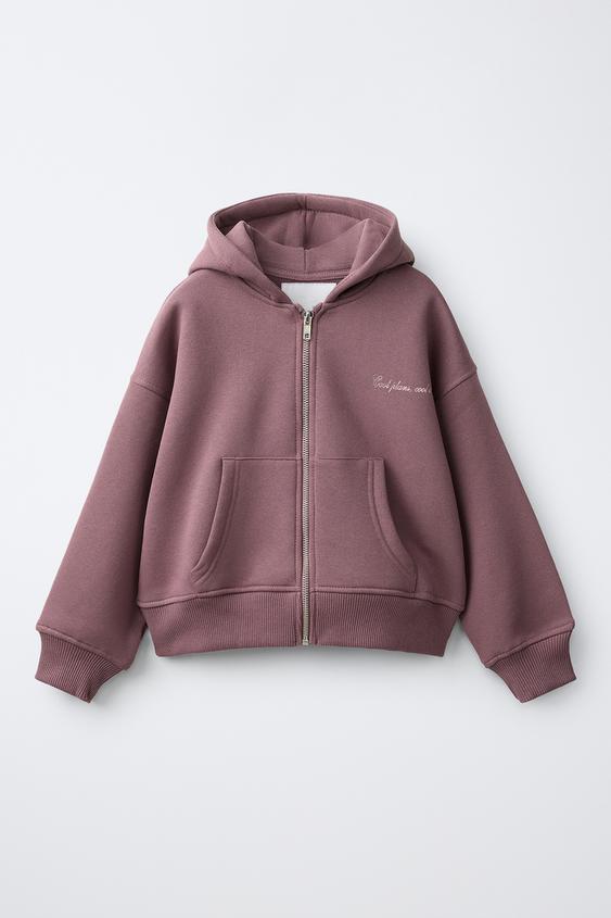 SUDADERA CAPUCHA ALAS LENTEJUELAS - Rosado de Zara - Imagen 0