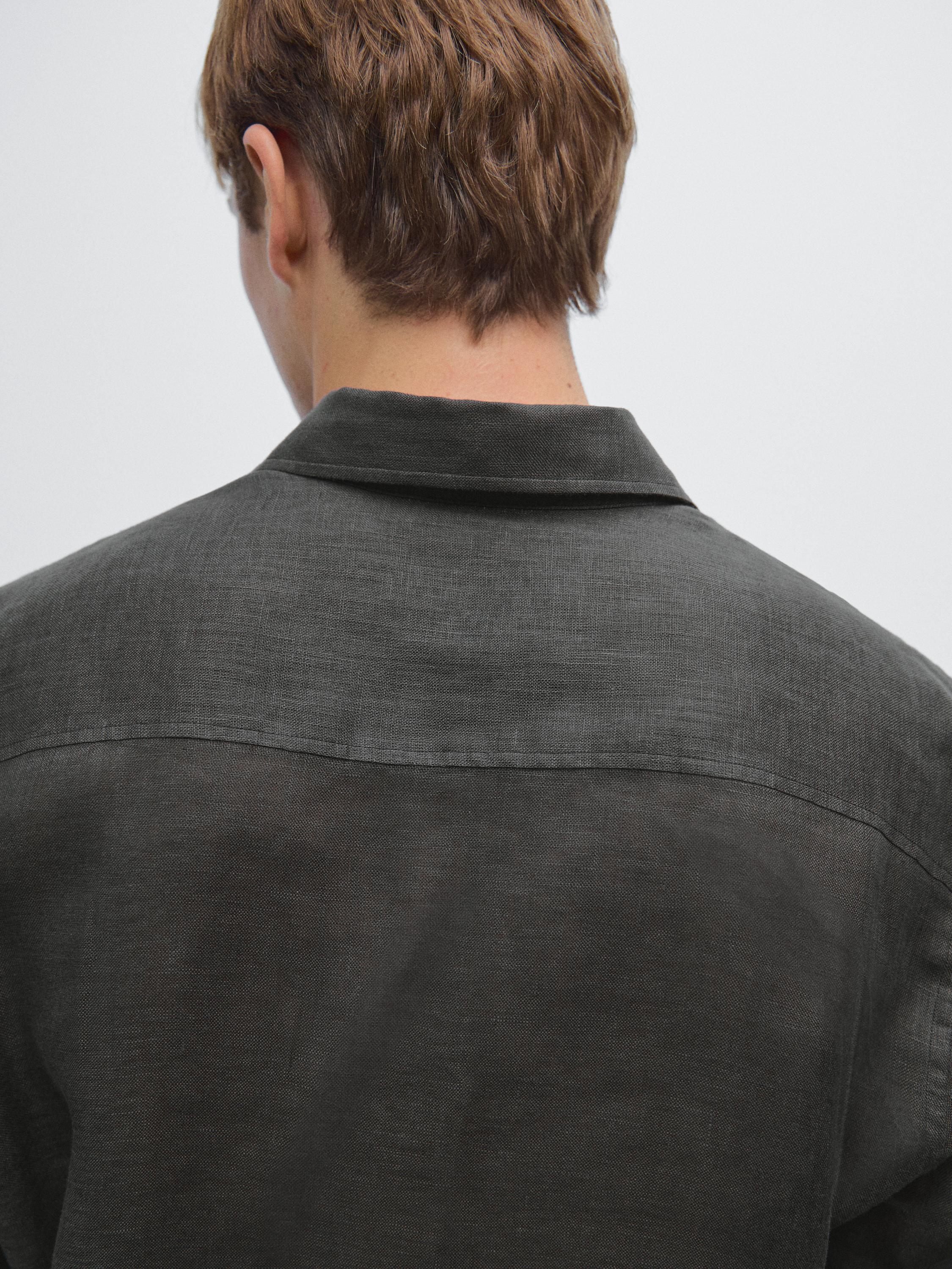 100% linen regular fit shirt