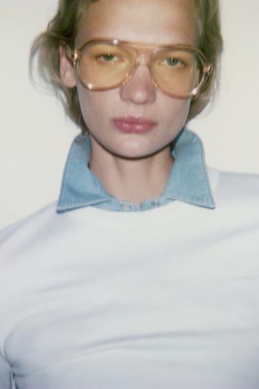 INTERLOCK LONG SLEEVE T-SHIRT - White by Zara