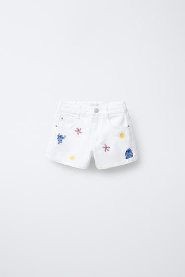 برمودا DENIM ليلو وستيتش © DISNEY - أبيض الخاص بـ Zara
