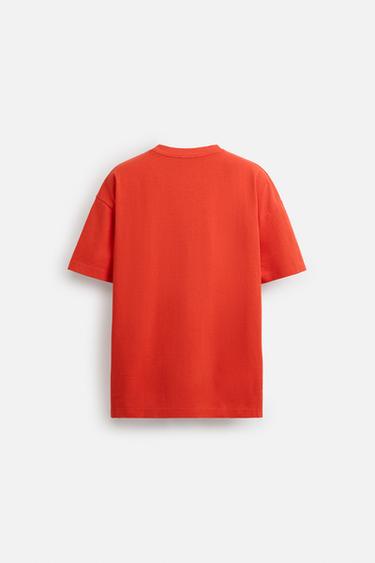 T-SHIRT HEAVY WEIGHT BASIQUE - Orange vif de Zara - Image 7