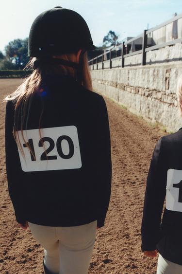 BLAZER HÍPICA COMBINADA  - Azul de Zara