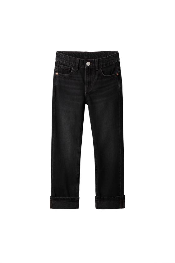 DENIM STRAIGHT VUELTA - Negro de Zara - Imagen 0