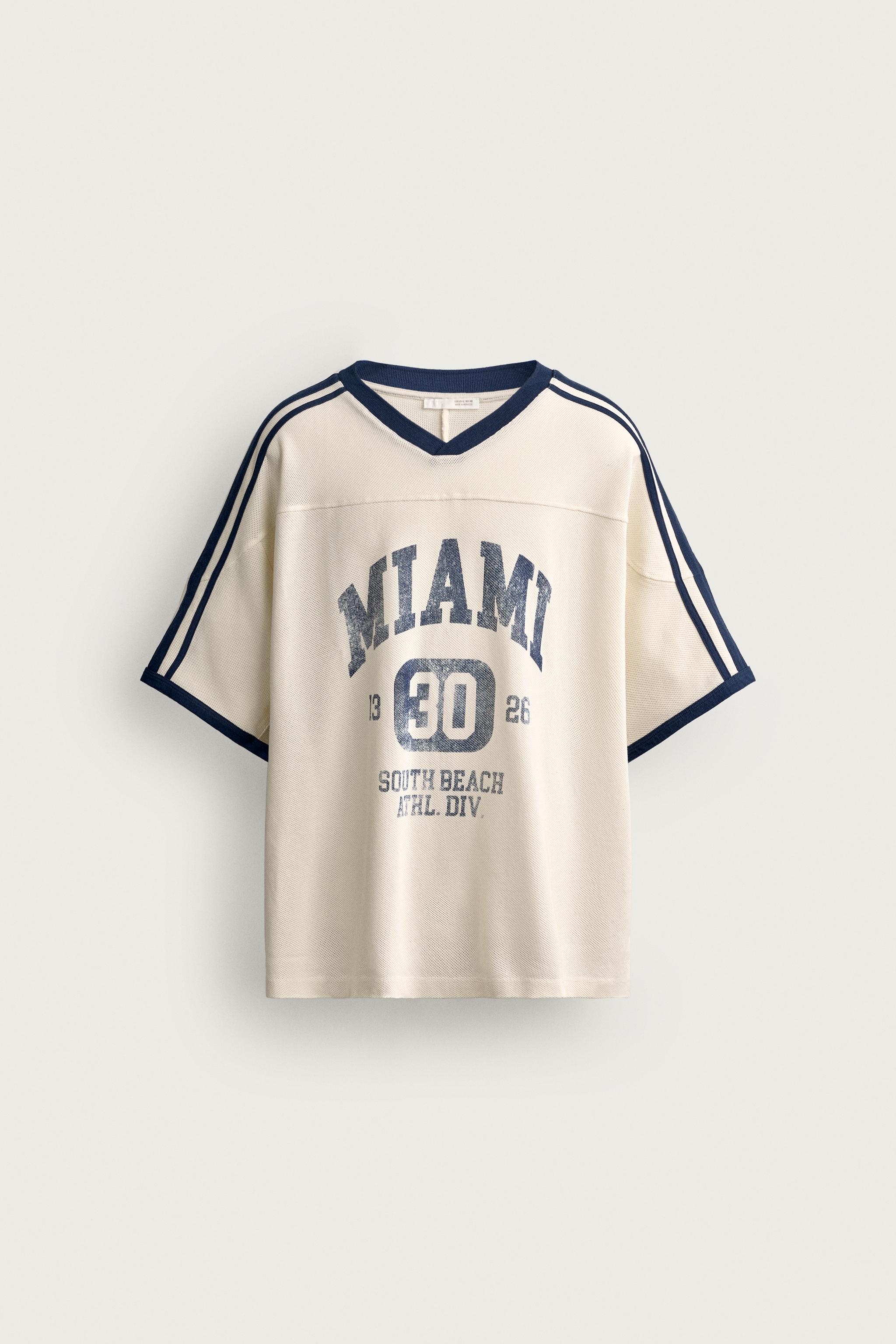 RELAXED FIT RETRO SOCCER PRINT T-SHIRT