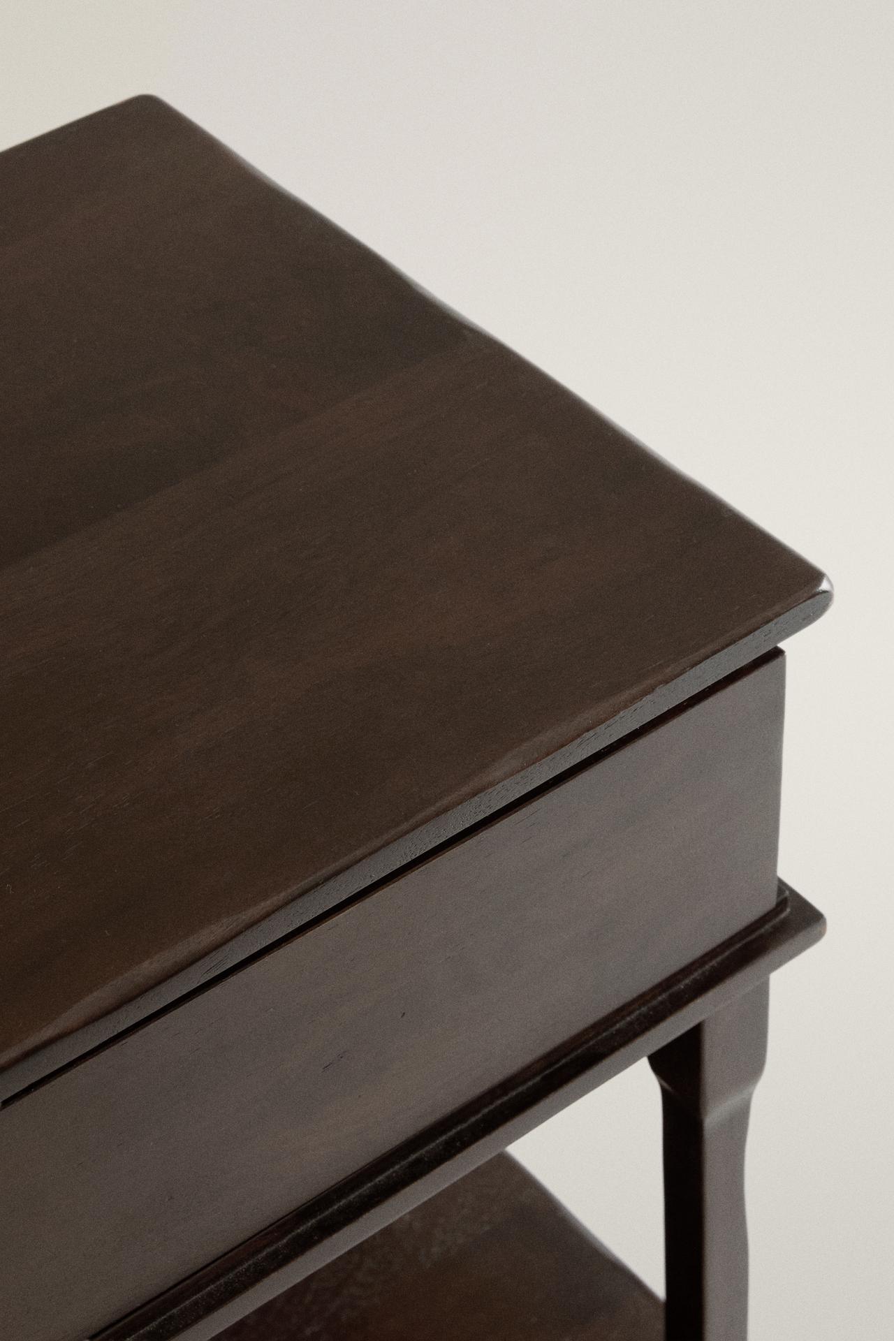 WOODEN STORAGE UNIT — Dark brown