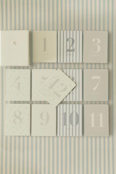 BABY’S ELEPHANT MONTH CARDS - Cream by Zara - Image 0